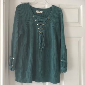 Pink Lily Boutique tie front sweater